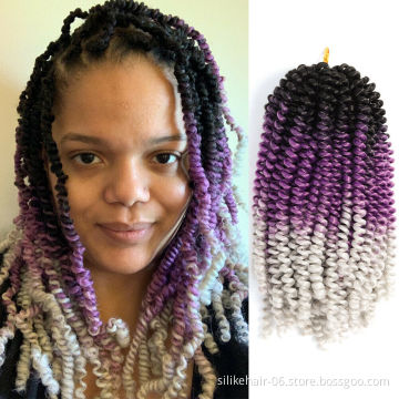 30strands/pack 8 inch wholesale Spring Twist Hair Crochet Twist Braids Afro Hair Nubian Twist Braiding Synthetic Hair Extension